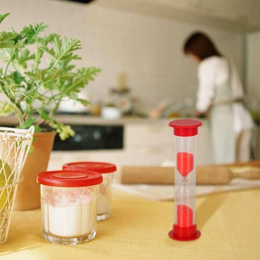 Plastic Hourglass Sand Timer Set – 3-Min Sand Clock for Kitchen, Office & Kids (5 Pc) signaturekarts