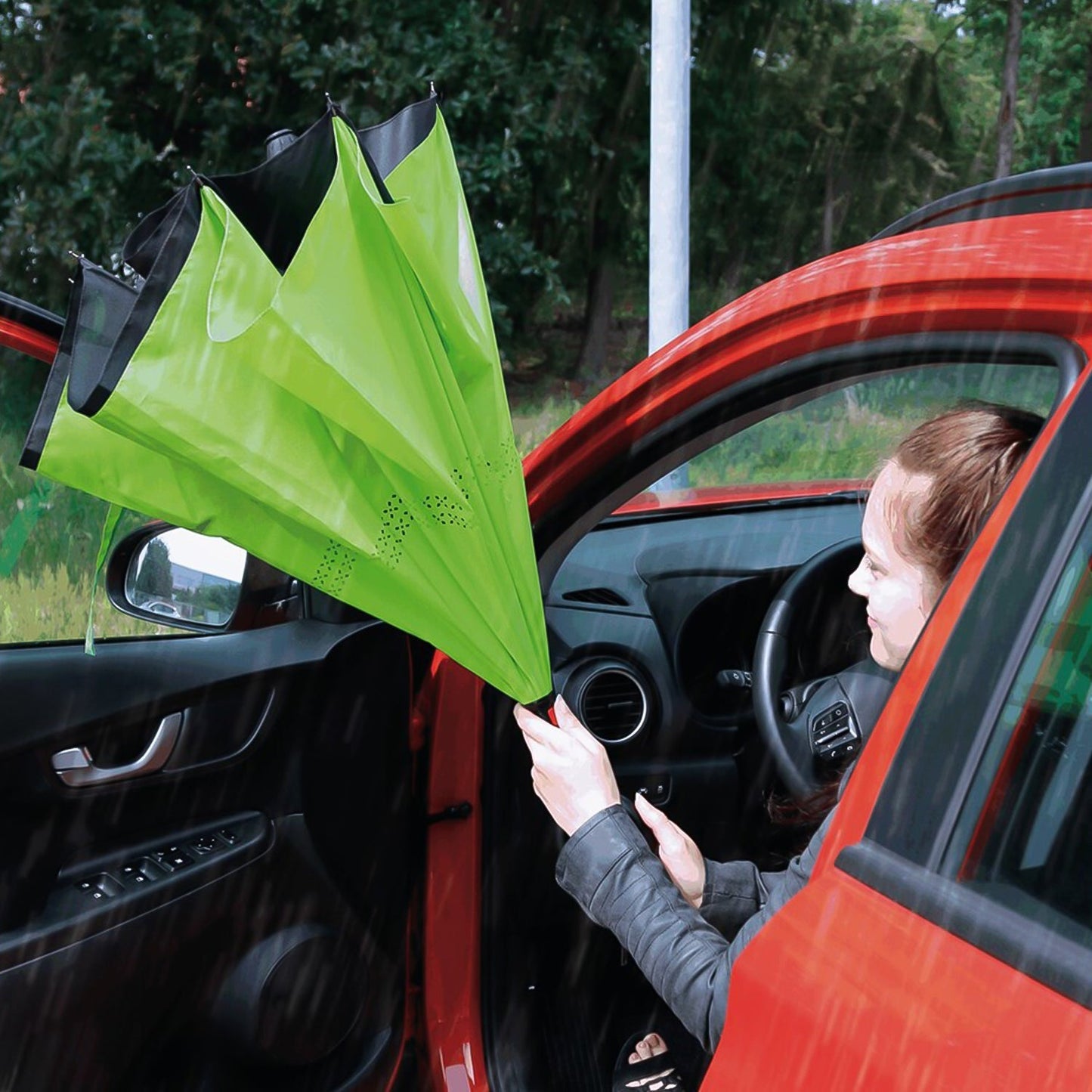 Foldable UV & Rain Umbrella with C-Shaped Handle – Kids (1 Pc / Mix Color) Signaturekarts