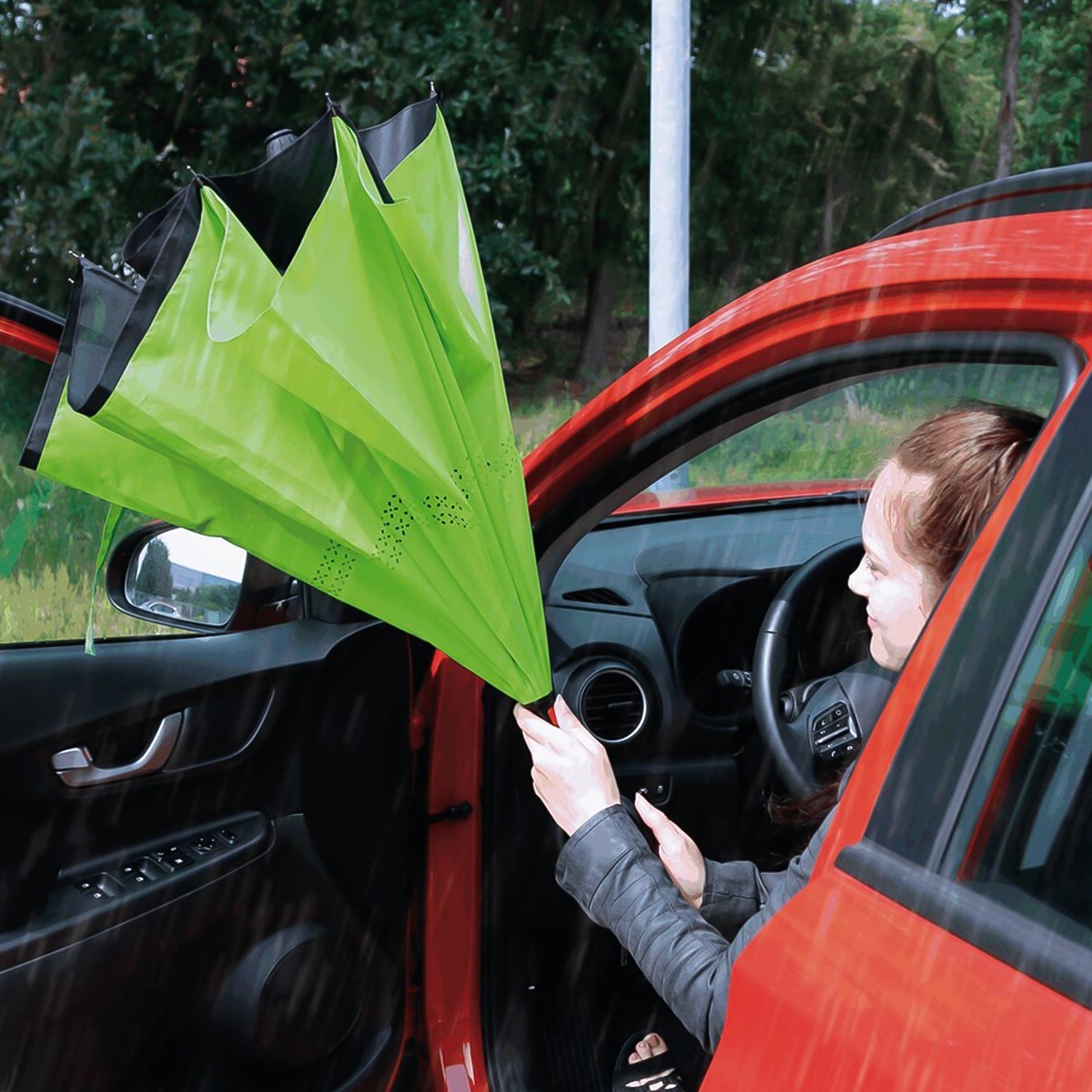 Foldable UV & Rain Umbrella with C-Shaped Handle – Kids (1 Pc / Mix Color) Signaturekarts