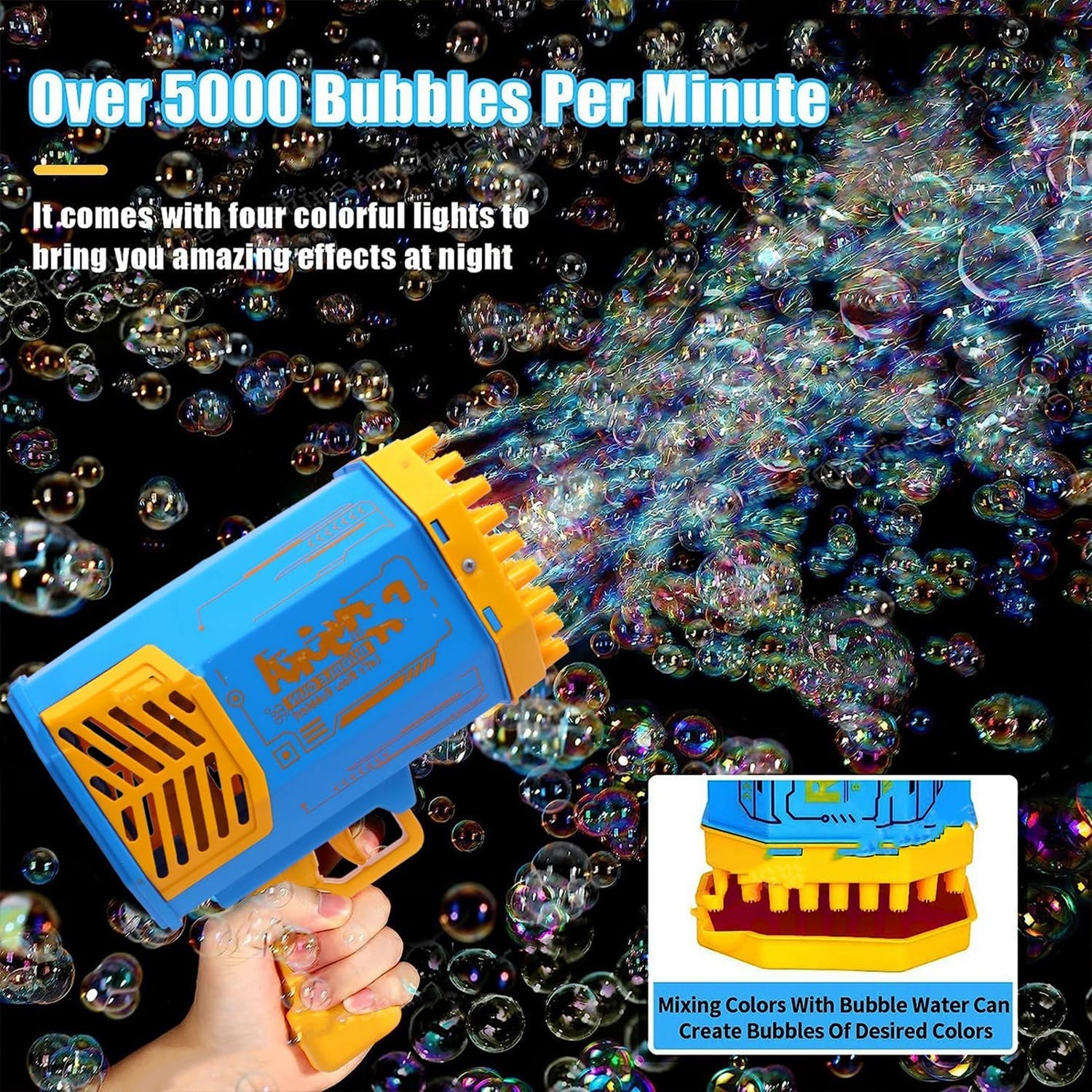 69 Holes Big Rechargeable Bubble Gun Powerful Machine Toy for Kids and Adults signaturekarts