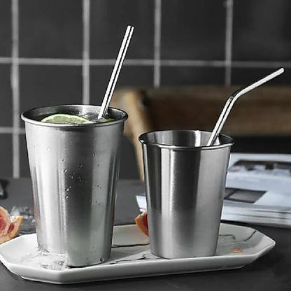 Reusable Stainless Steel Straws with Case for Drinking (4 Pc, Eco-Friendly) signaturekarts
