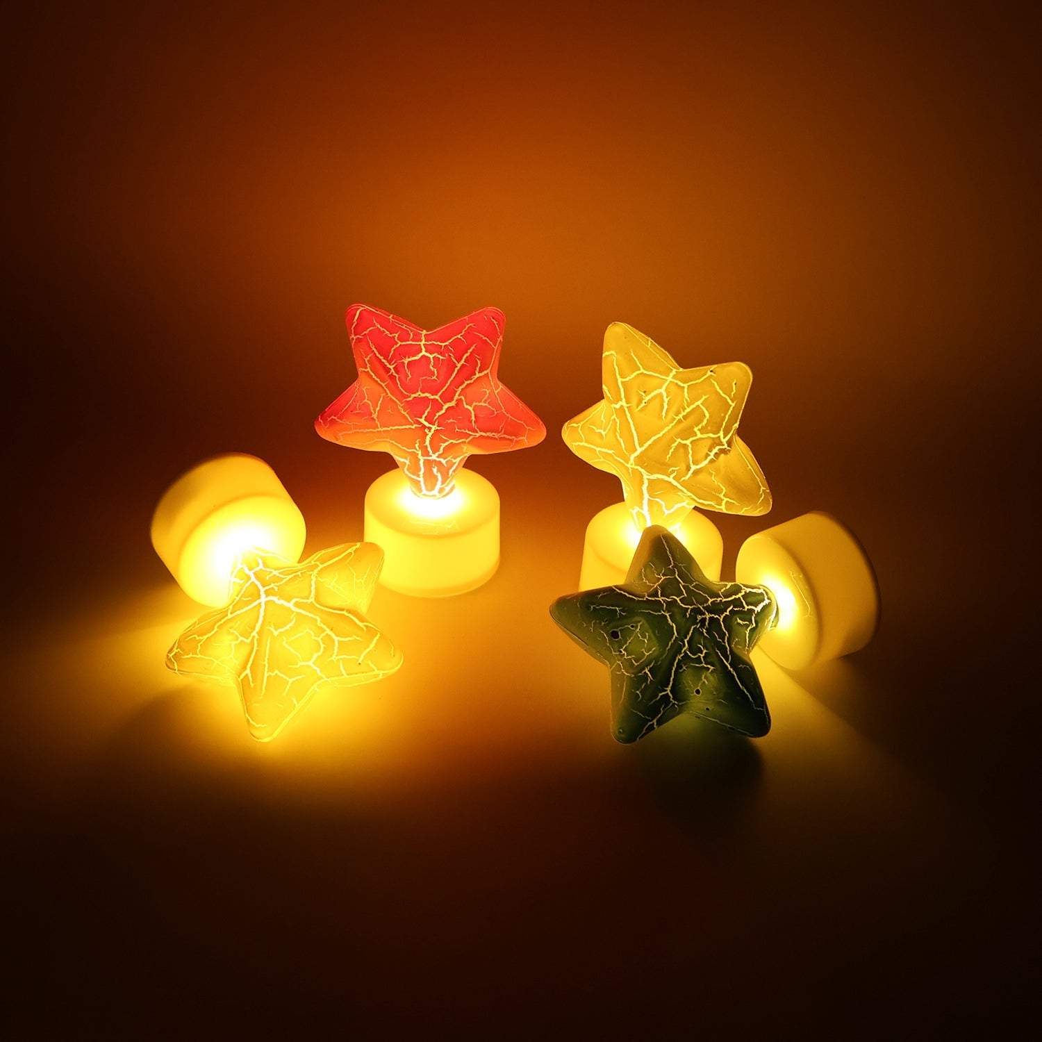 Star Shape Decorative LED Tealight Candles (4 Pc) signaturekarts