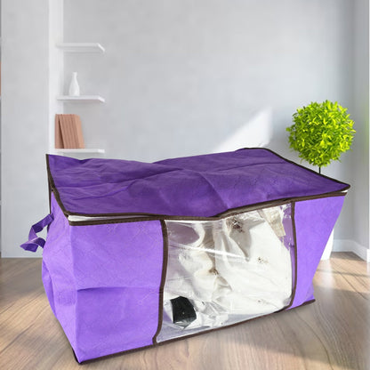 Clothing storage bag zipper, non-woven storage bag storing the clothes and sarees Signaturekarts