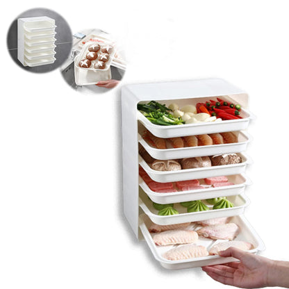 Plastic 6 Layer Wall-Mounted Food Organizer Rack (1 Set) Signature kart