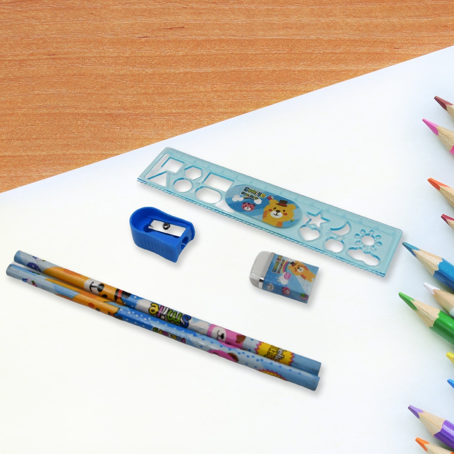 Stationery Kit for Kids - Stationery Set (6 Pcs Set / Mix Design) signaturekarts