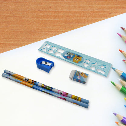 Stationery Kit for Kids - Stationery Set (6 Pcs Set / Mix Design) signaturekarts