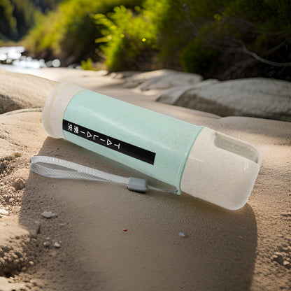 Portable Water Bottle (300 ML Approx / Mix Colors / Design) signaturekarts