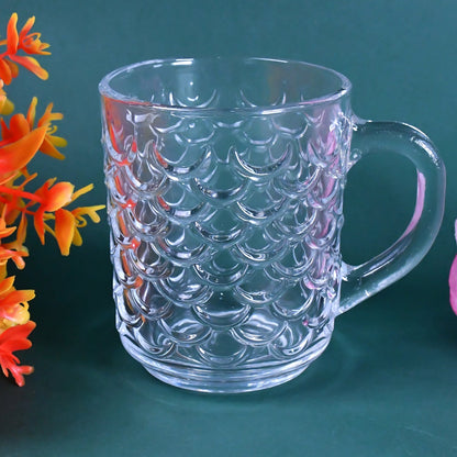 Glass Coffee & Tea Cup / Mug With Handle, Water glass (6 pcs Set / 225 ML) Signaturekarts