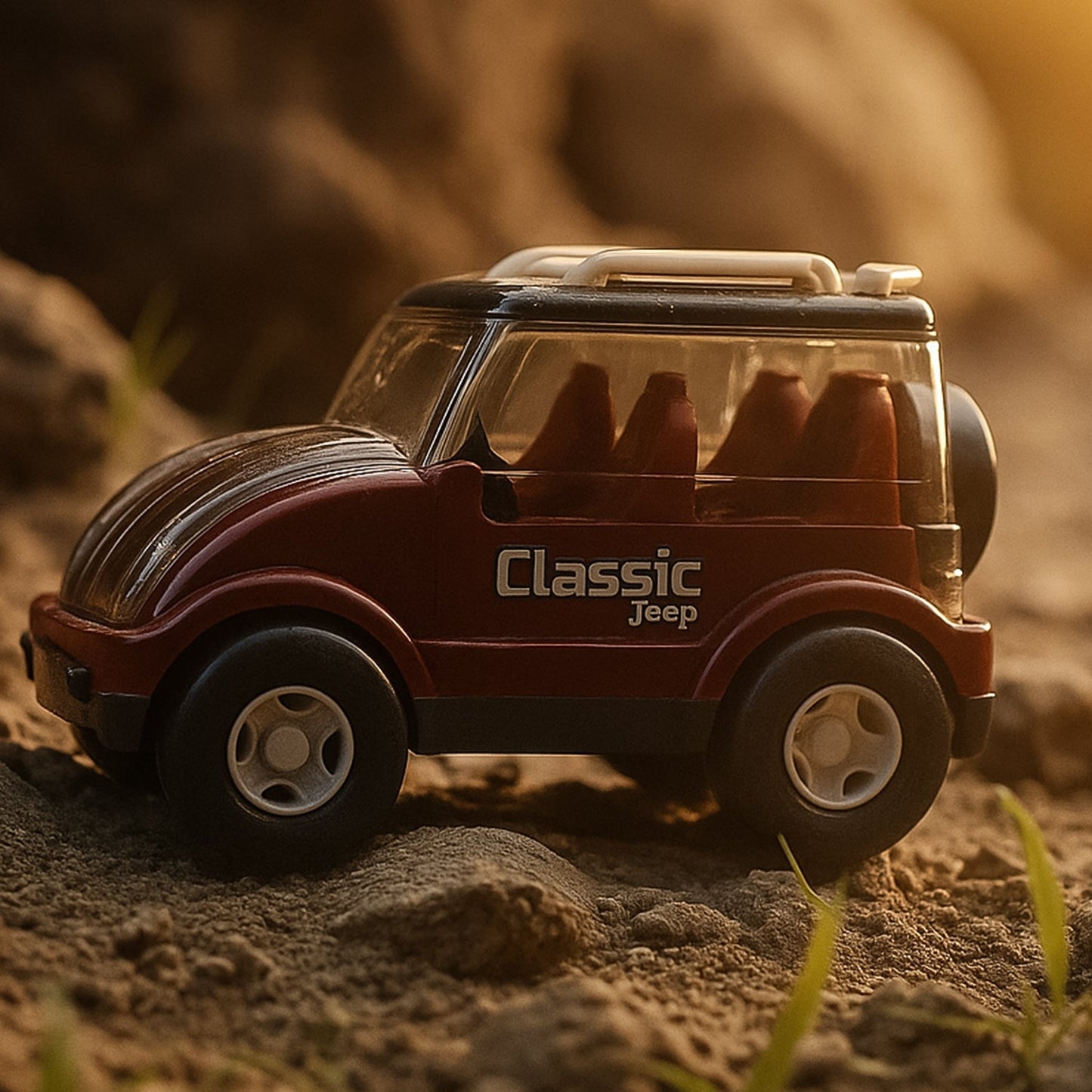 Friction-Powered Classic Jeep Toy Car for Kids (1 Pc) signaturekarts