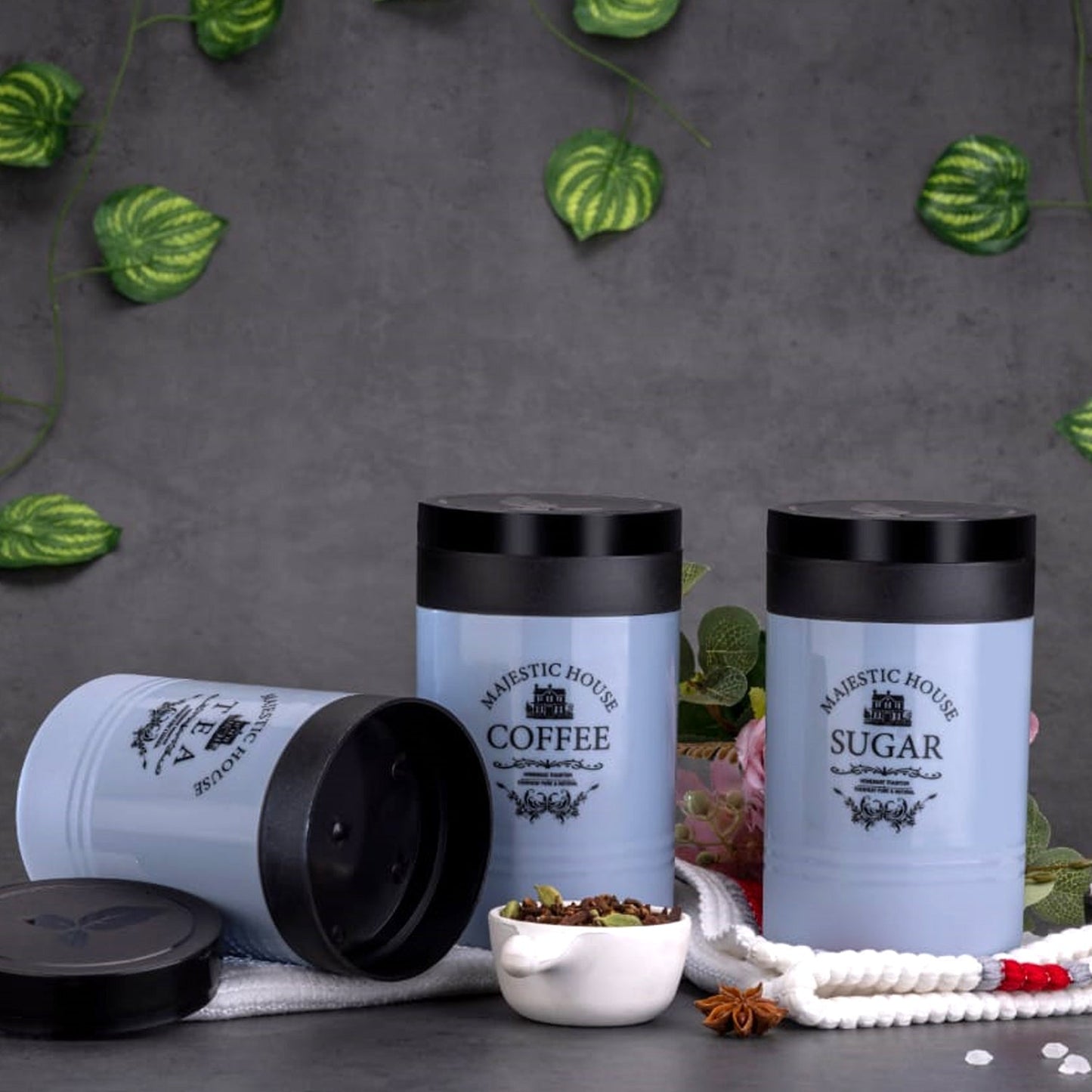 Airtight Containers – For Tea, Coffee, Sugar & More (3 Pcs Set) Signaturekarts