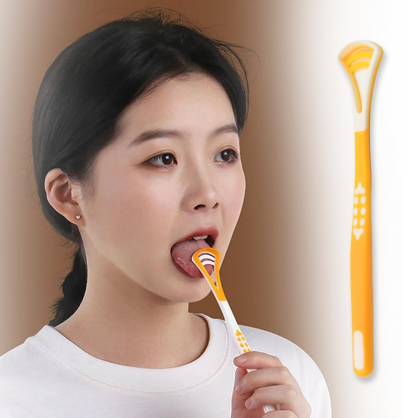 Tongue Scraper & Brush for Fresh Breath (1 Pc) Signaturekarts