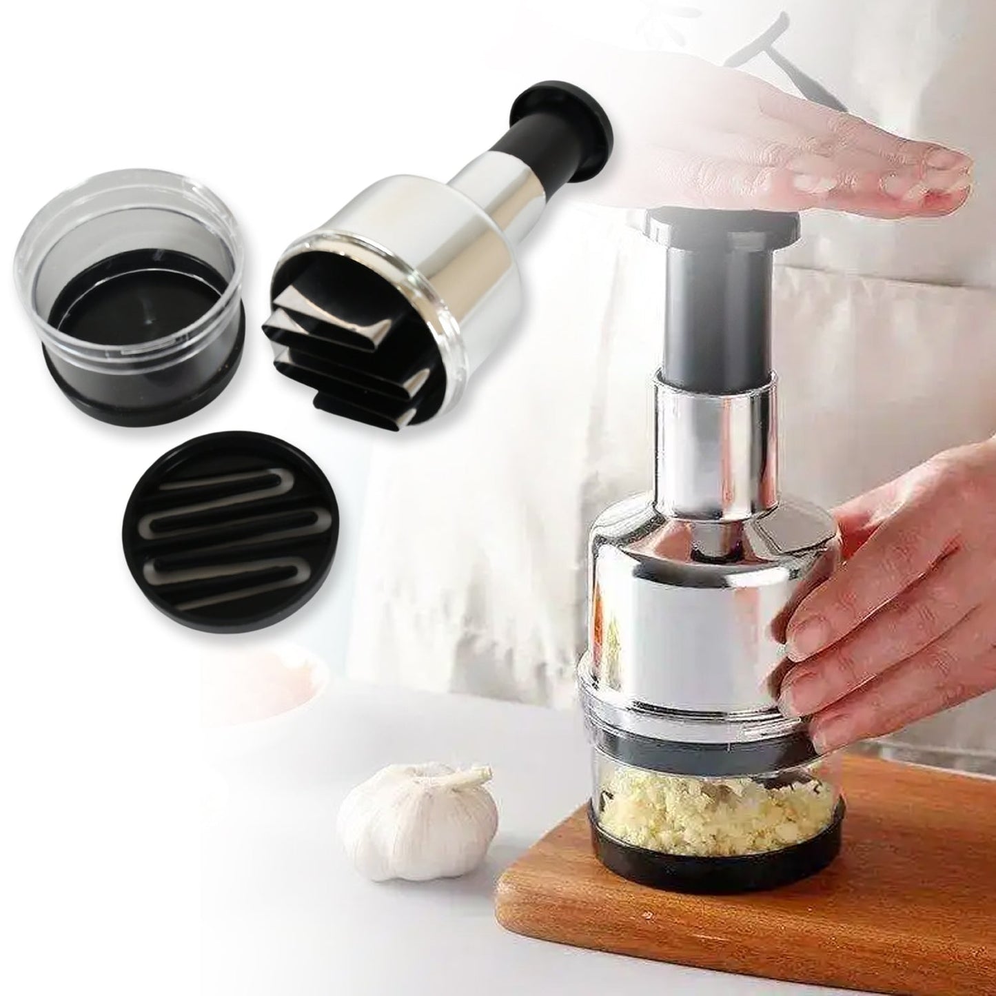 Stainless Steel Food Cutter & Chopper for Vegetables and Nuts signaturekarts