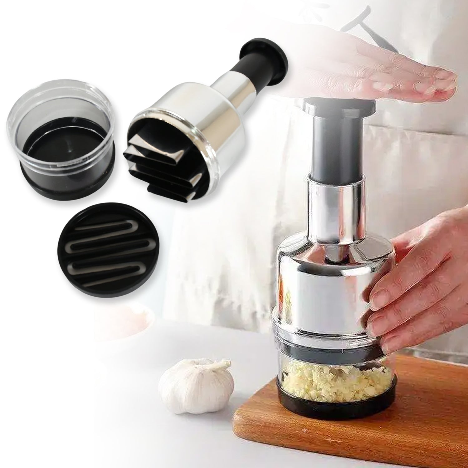 Stainless Steel Food Cutter & Chopper for Vegetables and Nuts signaturekarts