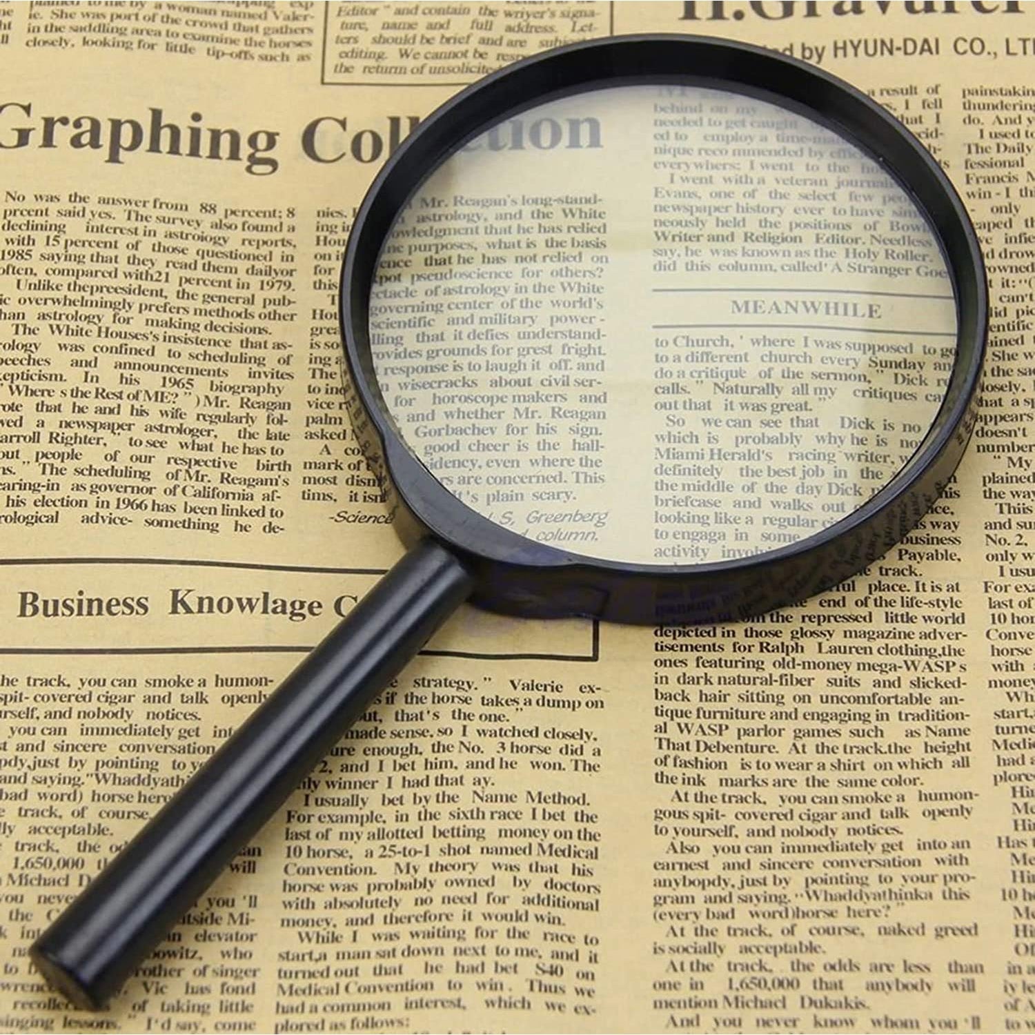 Real Glass Magnifying Lens for Reading, Breakage-Proof (50 mm) signaturekarts