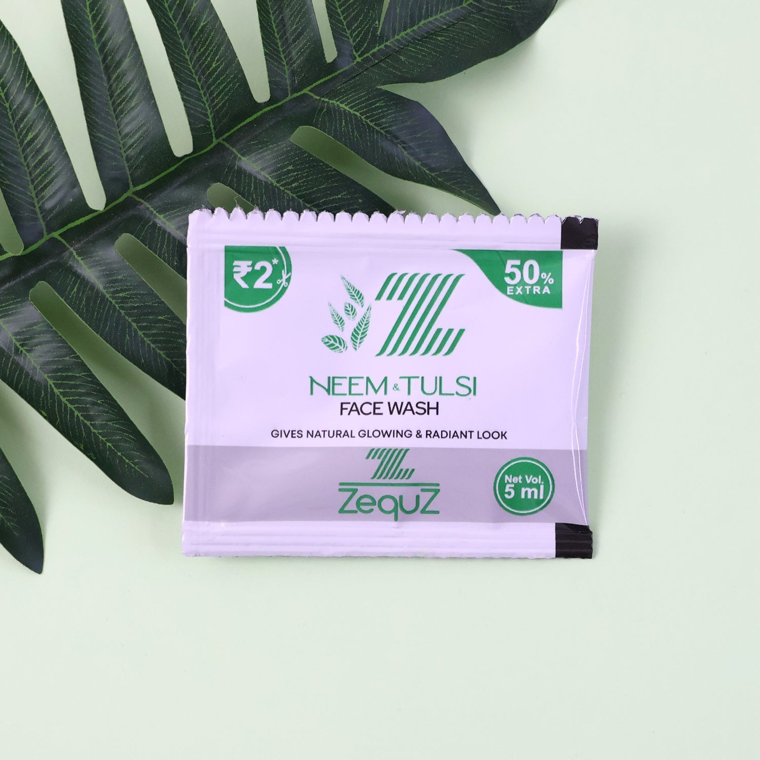 Zequz Neem & Tulsi Herbal Face Wash Sachet (5 ML / 1 Pc) The Morsignaturekarts