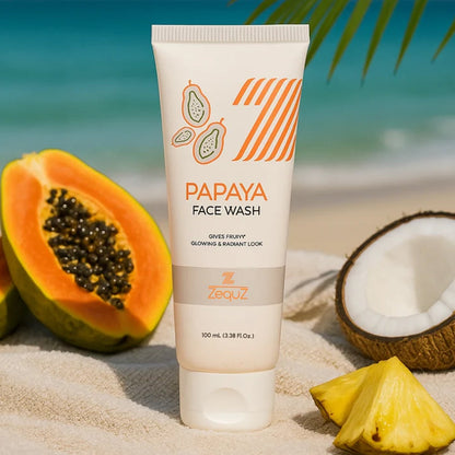 Zequz Papaya Face Wash - (100ml / 1 Pc) signaturekarts