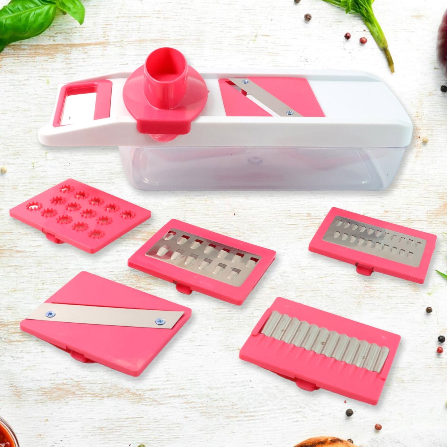 6-in-1 Vegetable Slicer, Grater & Chopper - (Set) signaturekarts