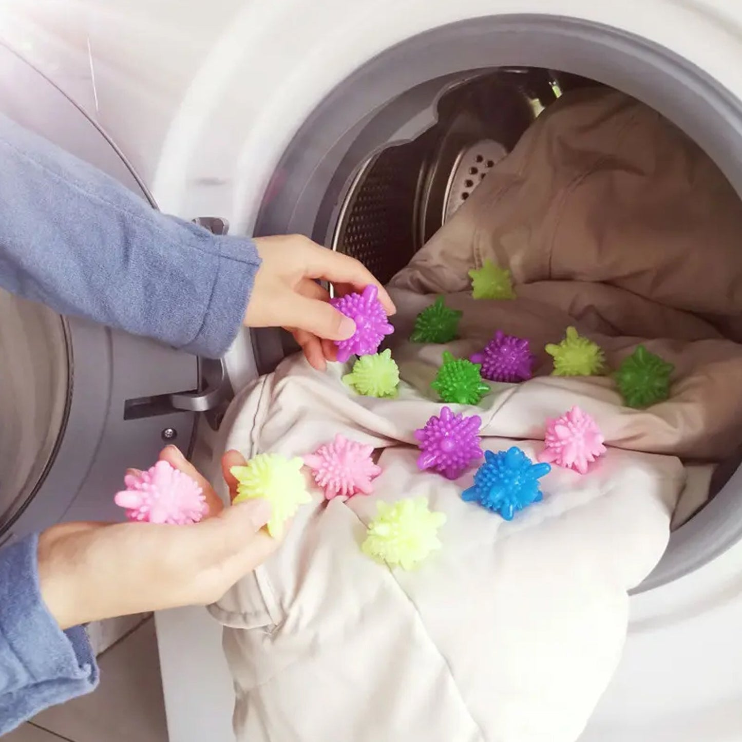 Soft Star Laundry Dryer Balls – 10-Piece Multi-Color Clothes Softener signaturekarts