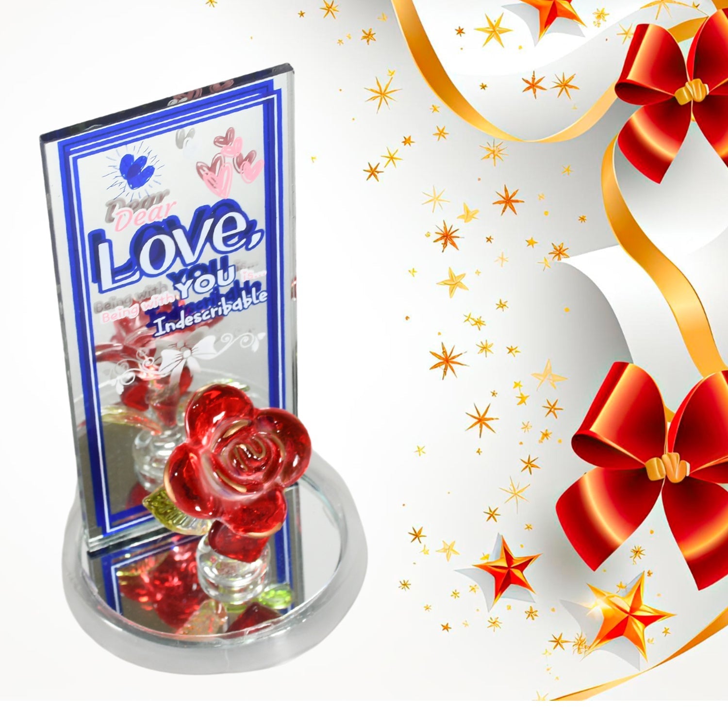 Lovely Rose Showpiece – Romantic Gift Set for All Occasions (1 Pc) signaturekarts