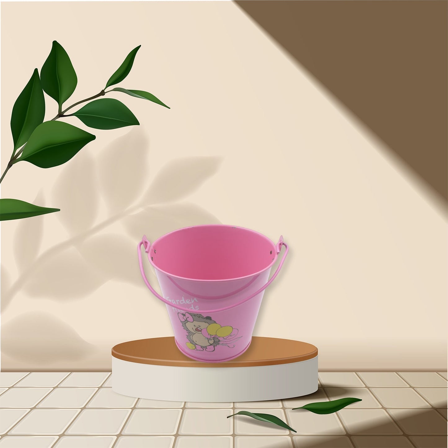 Small Metal Bucket for Plants & Decor (1 Pc, With Handle) signaturekarts