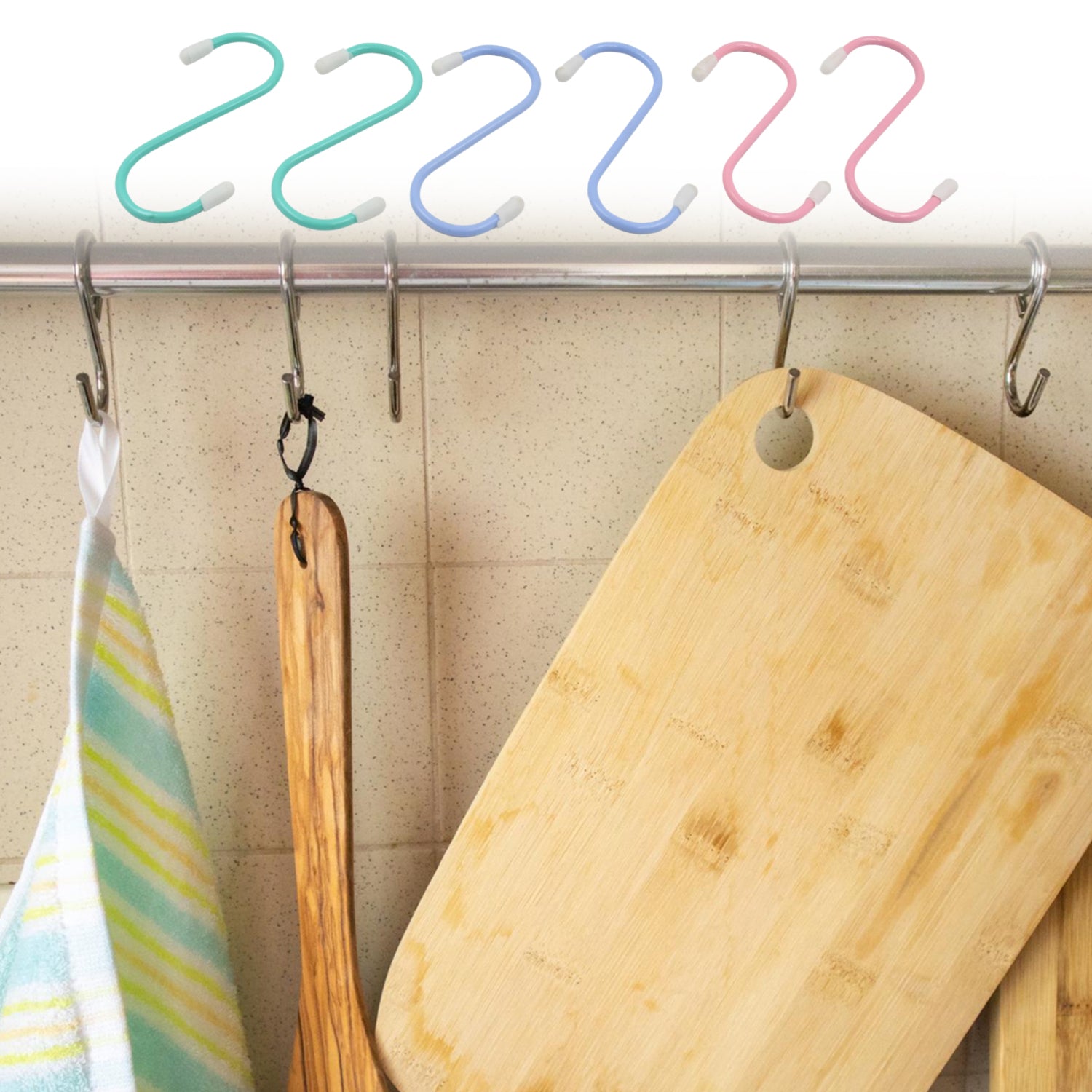 S Shape Metal Hooks for Hanging, Heavy Duty S Shaped Hooks (6 Pcs Set) signaturekarts