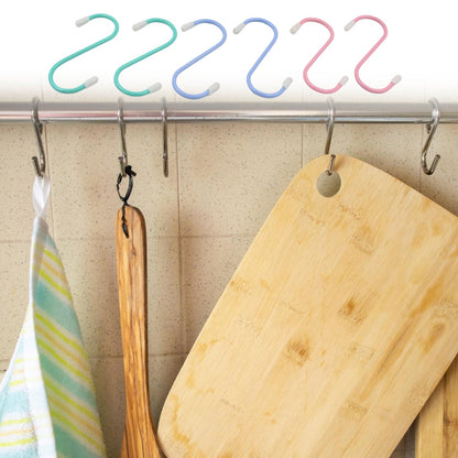 S Shape Metal Hooks for Hanging, Heavy Duty S Shaped Hooks (6 Pcs Set) signaturekarts