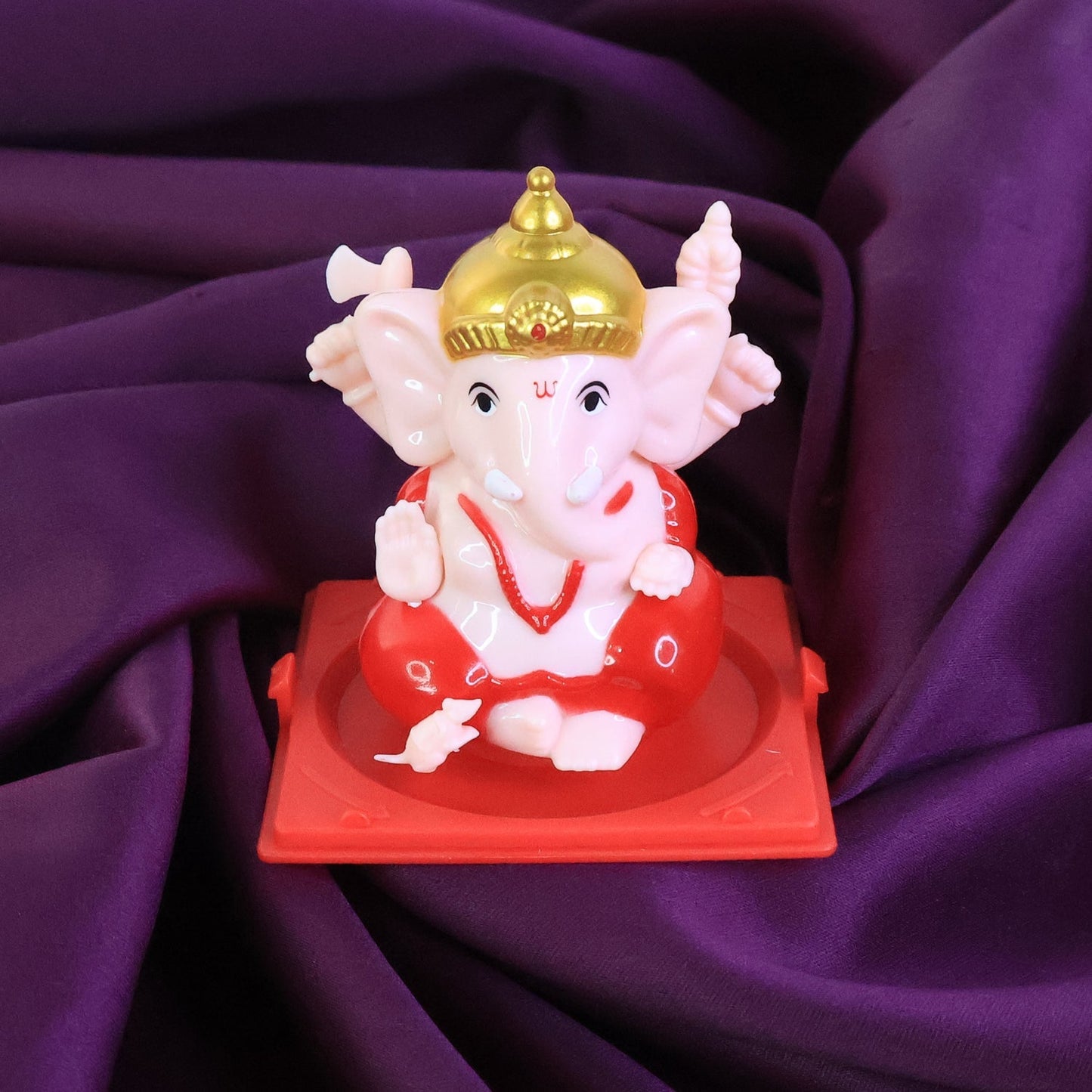 Decorative Small Lord Ganesh Idol in Transparent Case (1 Pc) signaturekarts