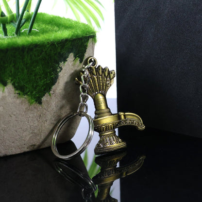 Antique Lord Shiva Shivaling Metal Keychain (1 Pc) signaturekarts