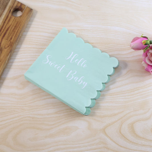 Hello Sweet Baby Party Paper Napkins (31 x 31 cm / 24 Pc) signaturekarts