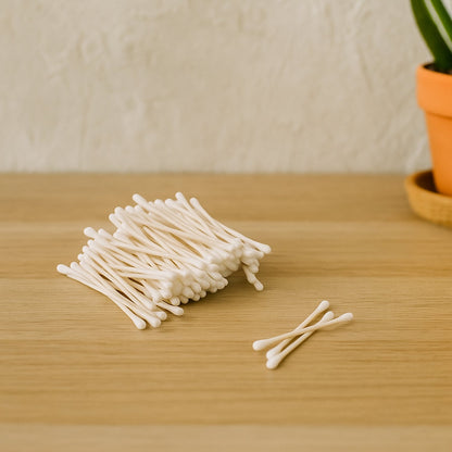 Tulips Paper-Stick Cotton Swabs - (100 Pc /  Set) signaturekarts