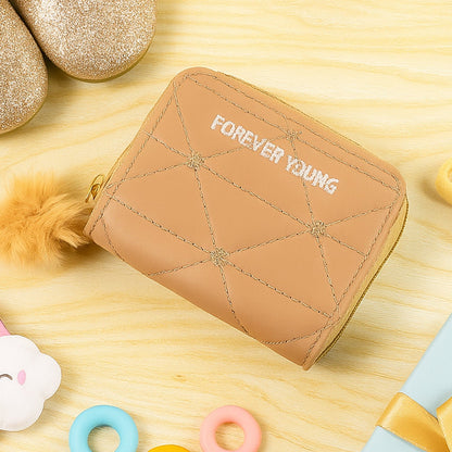Stylish Kids Wallet with Soft Fur Zip Puller (1 Pc) The Morsignaturekarts