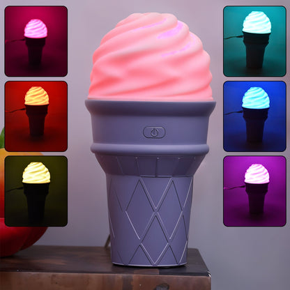 Ice Cream Cone Shape Air Freshener Humidifier (1Pc / Purple ) Signature kart