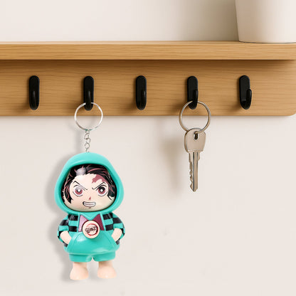 Cartoon Character Design Cute Action Figure Keychain (Mix  Design & 1 Pc) Signature Kart