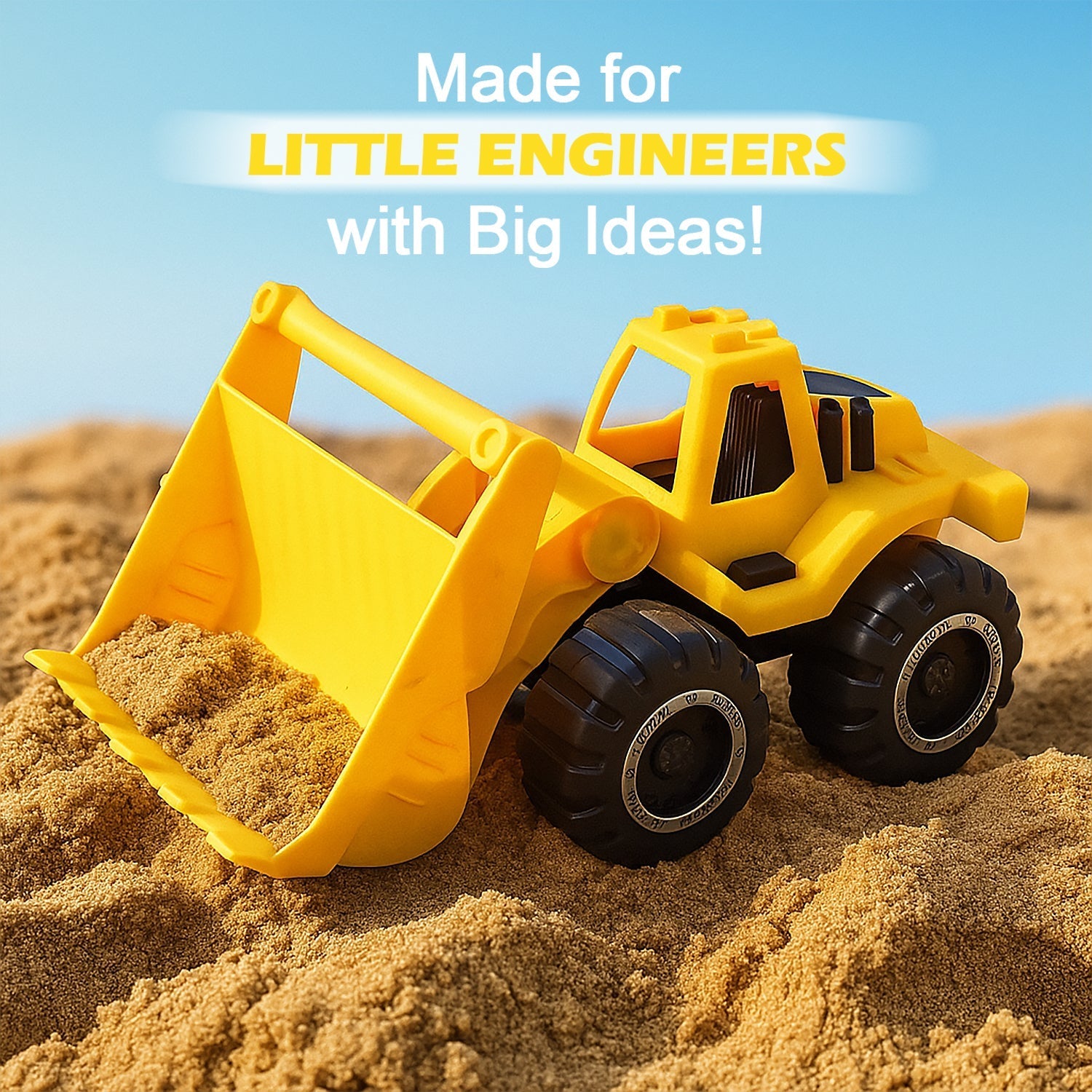 Funwoods Friction-Powered Front Loader / Bulldozer Toy - (1 Pc) signaturekarts