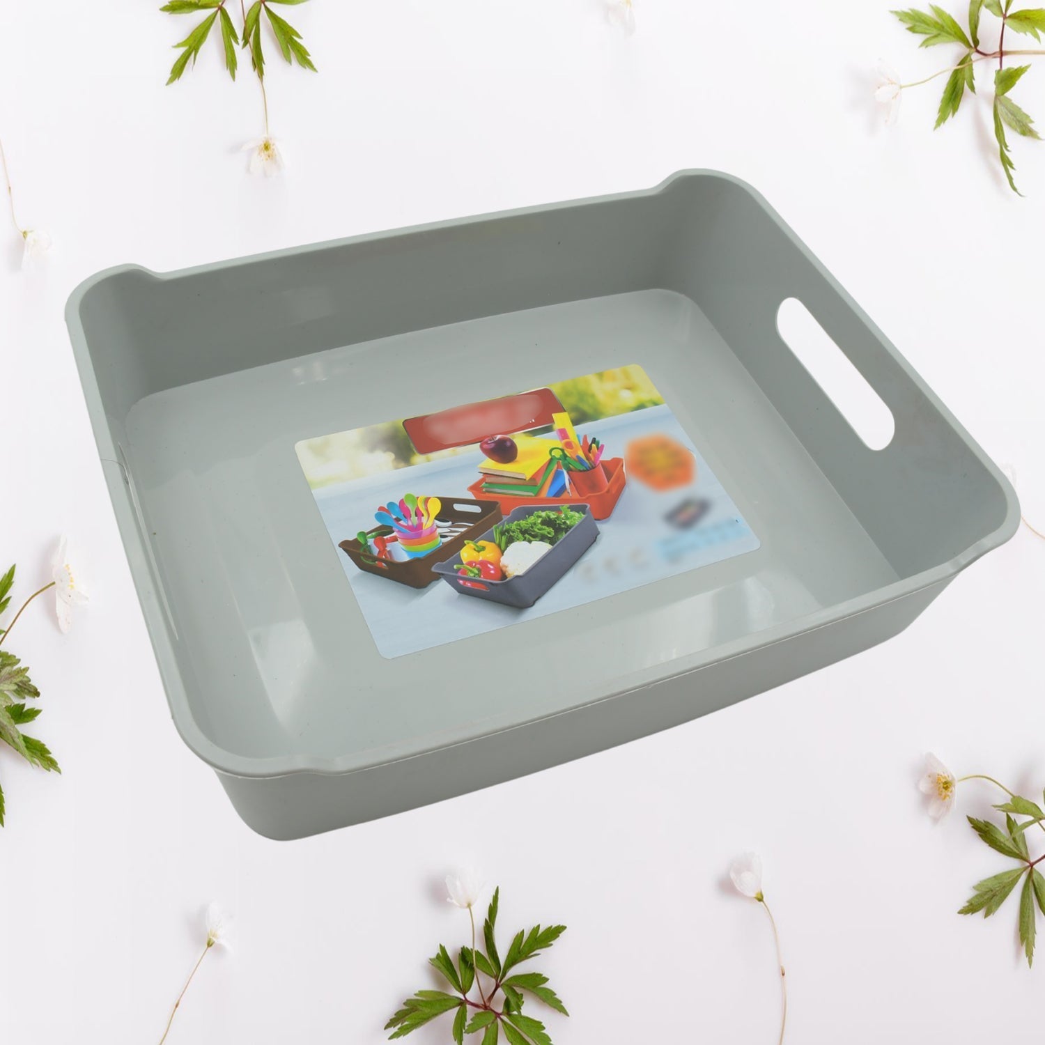 Multipurpose Organising & Storage Plastic Tray,  Fruit & Vegetable/ Multi Purpose Tray, Organizer for Kitchen, Countertop, Cabinet, Bathroom Plastic Storage Basket For Store Fruits, Vegetables, Magazines, Cosmetics, Stationary Set of 3 signaturekarts