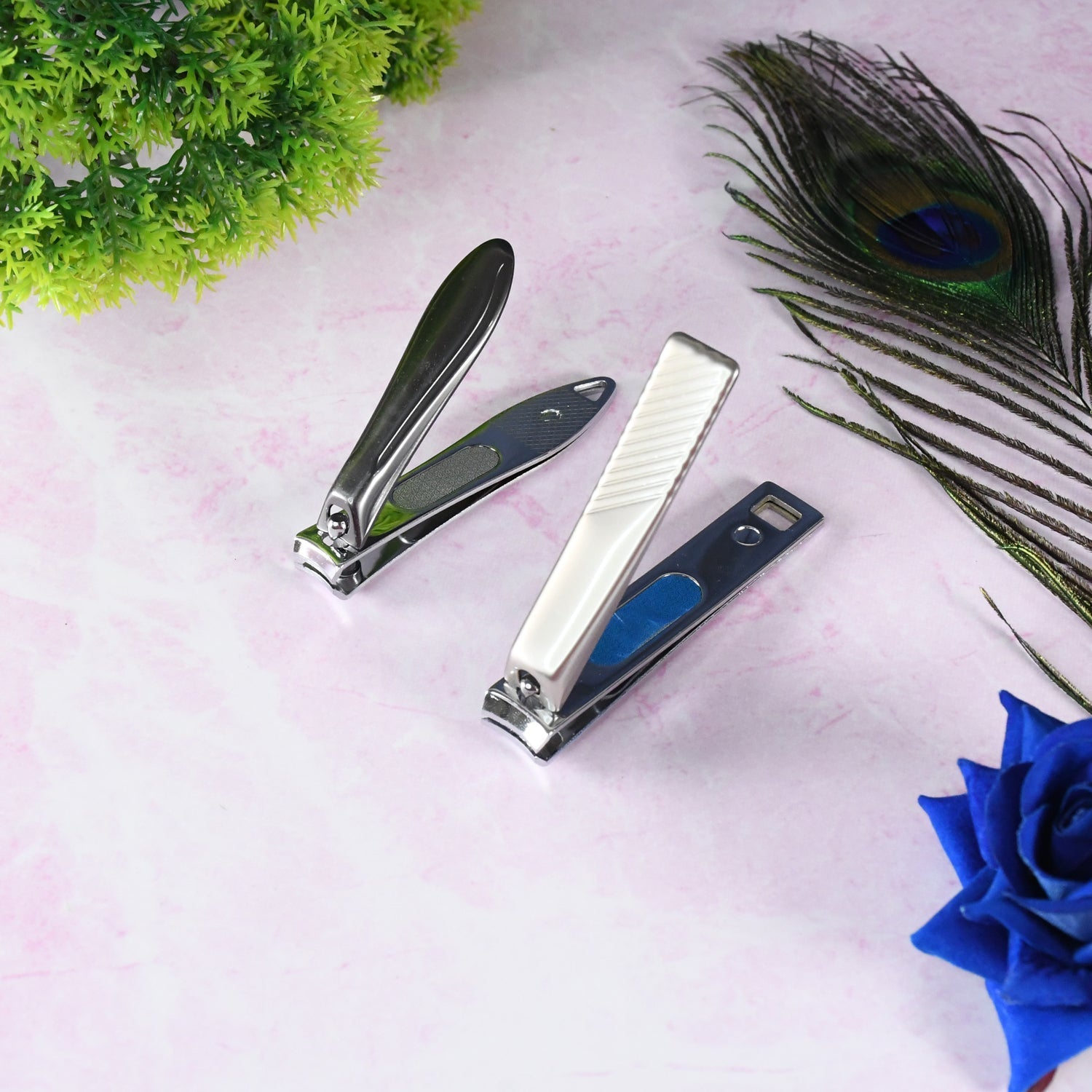 Stainless Steel Folding Portable Large Nail Clippers Nail File (1 Pc / Mix Design) signaturekarts