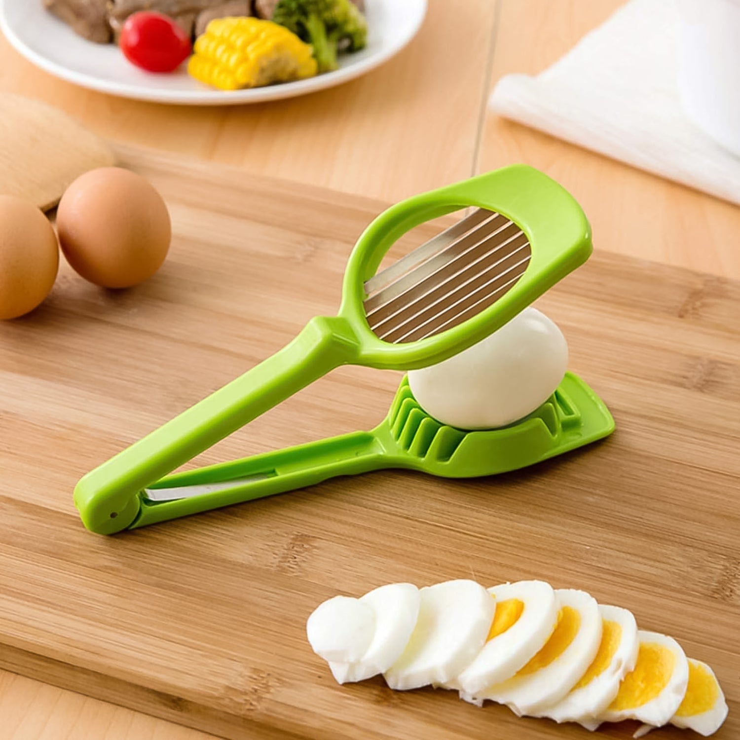 Multipurpose Slicer with Seven Blades Stainless Slicer for Strawberry Tomato Cutter signaturekarts