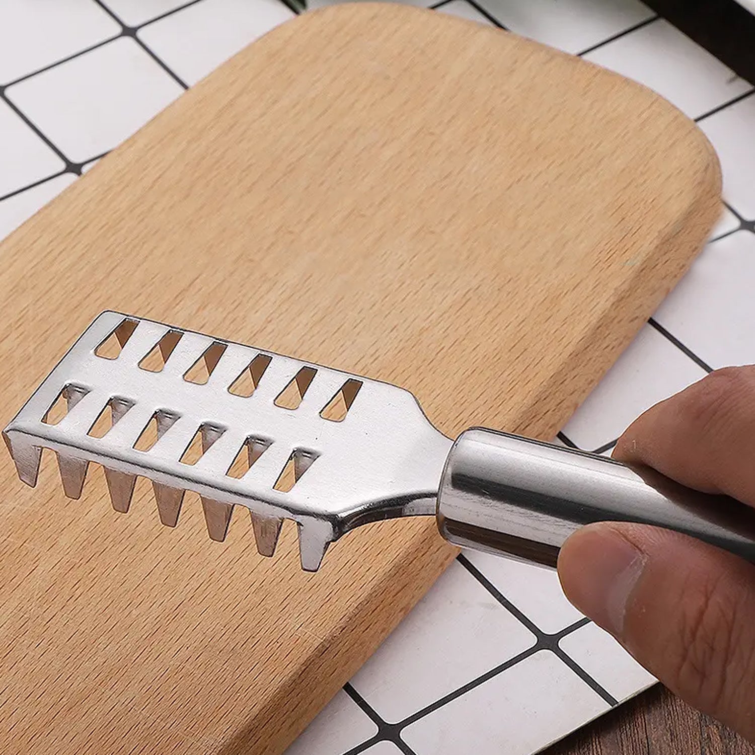 Stainless Steel Fish Scale Remover Scraper – Sawtooth Kitchen Tool signaturekarts