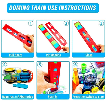 Transparent Funny Train Engine Block Set – 60-Piece Music & Lights signaturekarts