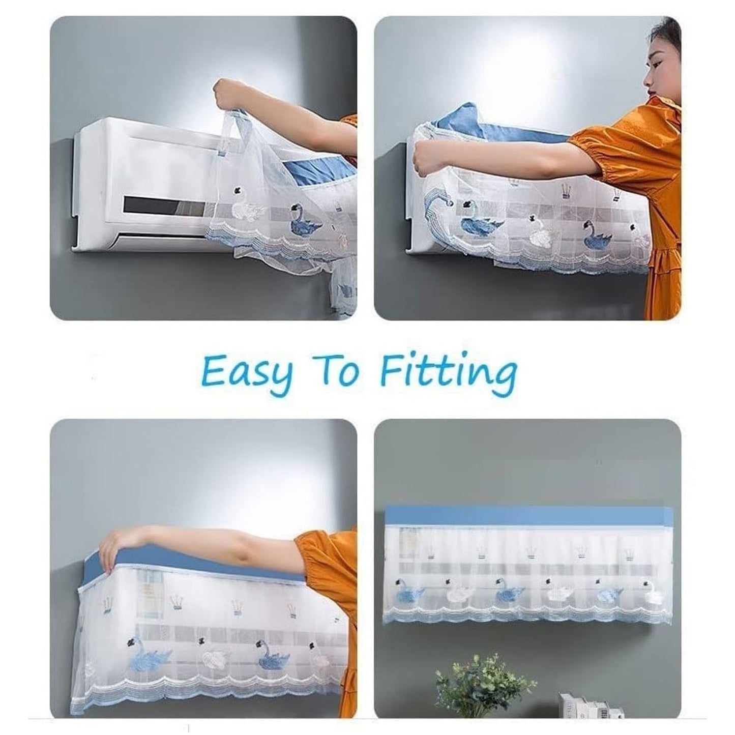 AC Air Conditioner Dust Cover – Folding Protective Cover (Approx 1 Ton) Signaturekarts
