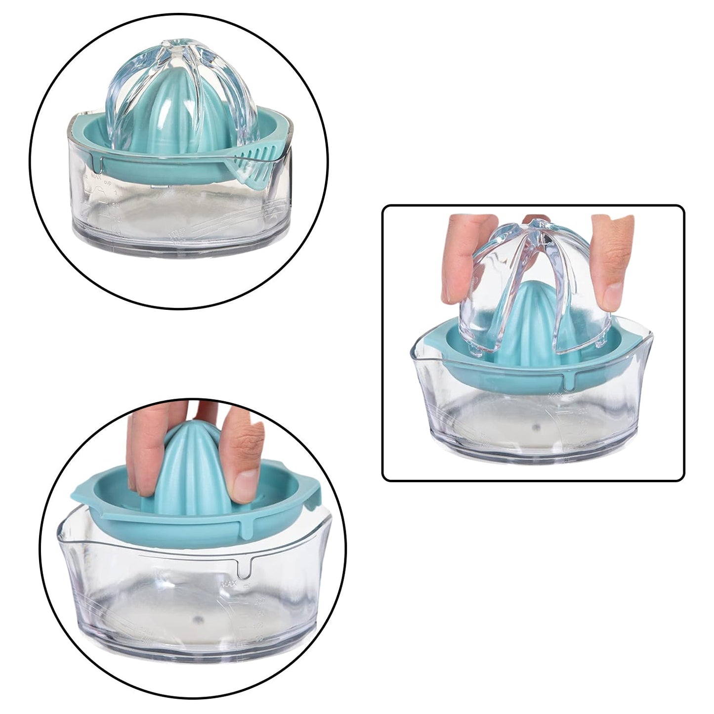 Manual Orange Lemon Citrus Juicer Squeezer Press Pourer with Lid Plastic 1 Pc signaturekarts