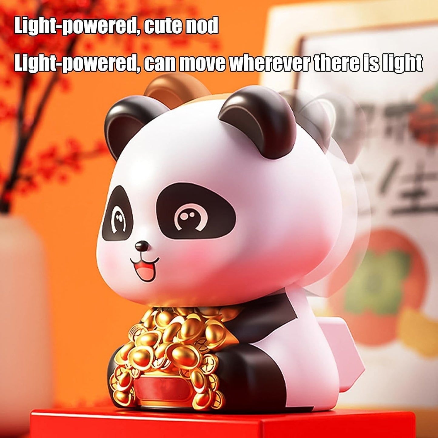 Solar Powered Moving Panda Car Dashboard Decoration – 1 Pc Signaturekarts
