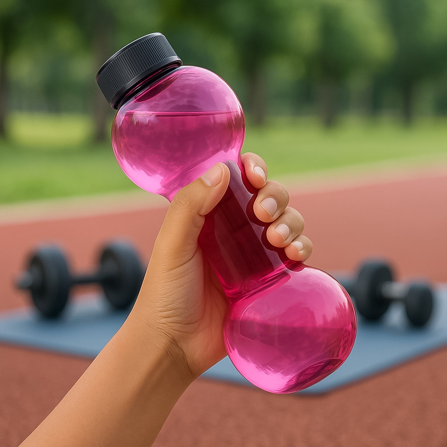 Plastic water Dumbbells Bottle Signature Kart