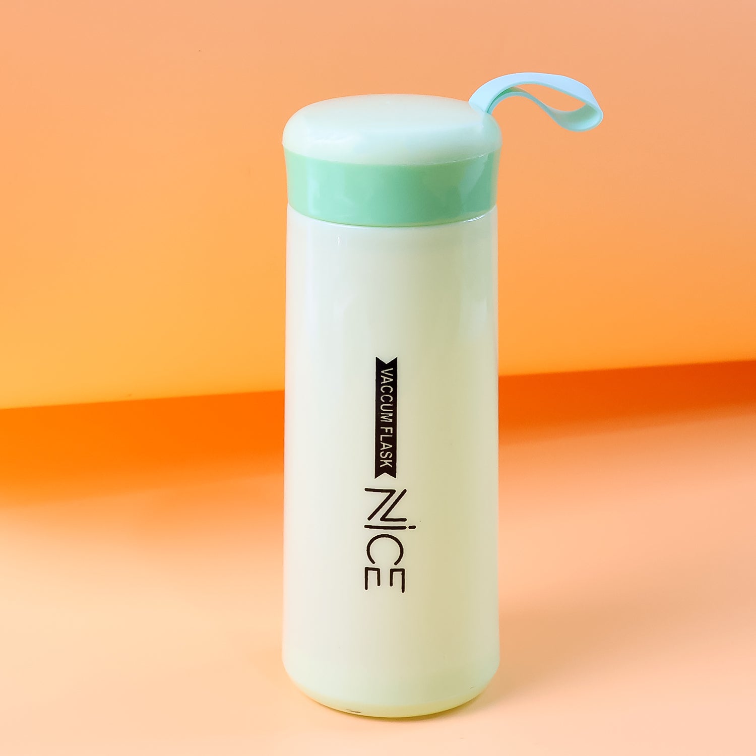 Leak-Proof Plastic Vaccum Flask - (Green Color / 1 Pc / 400ML) signaturekarts