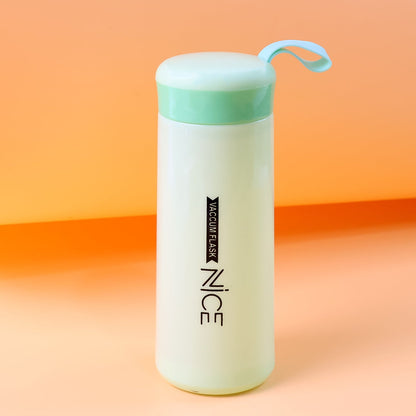 Leak-Proof Plastic Vaccum Flask - (Green Color / 1 Pc / 400ML) signaturekarts