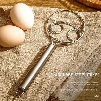 Dough Whisk, Premium Stainless Steel Dutch Whisk, Dough Hand Mixer Artisan Blender For Egg, Bread, Cake, Pastry, Pizza Dough - Perfect Baking Tools, Whisking, Tirring Kitchen Tools (1 Pc) signaturekarts