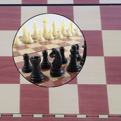 Foldable Magnetic Chess Board Game Set (24 x 24 Cm) signaturekarts