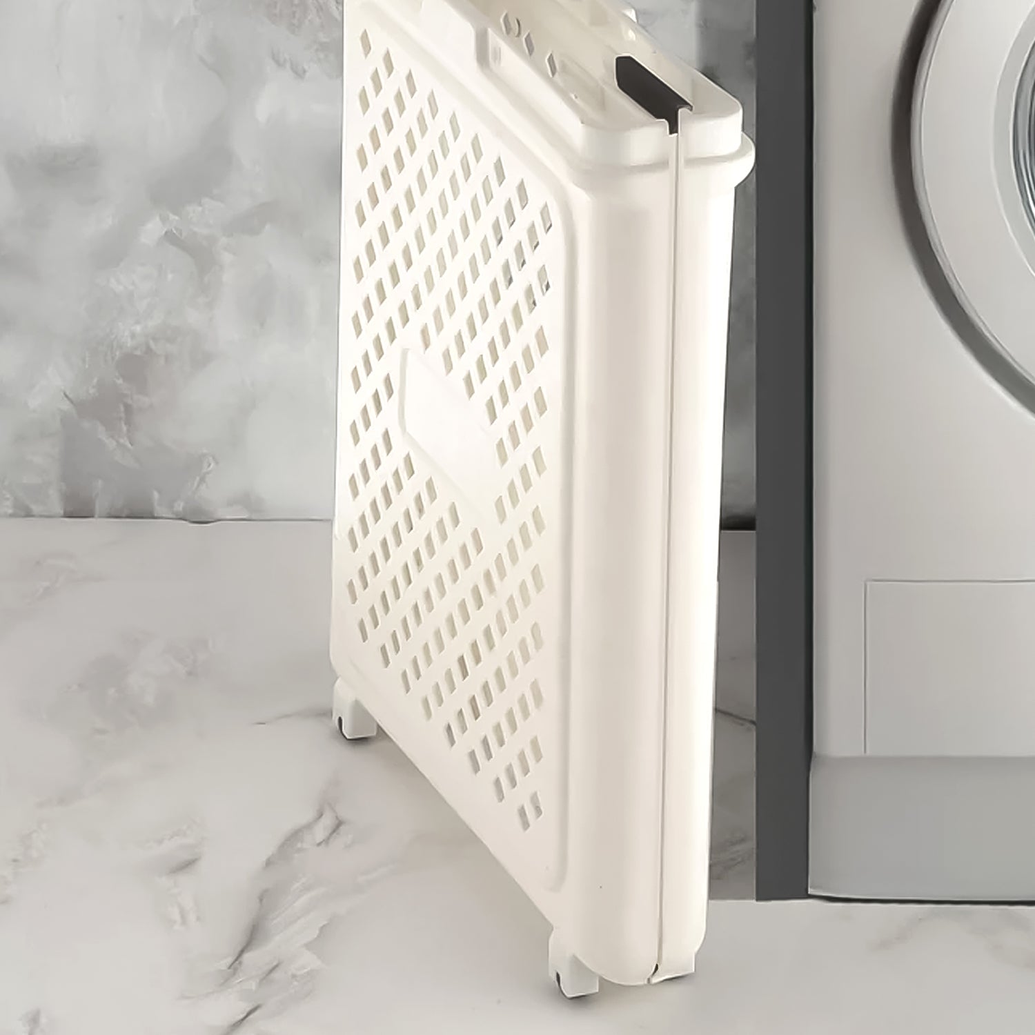 Large Foldable Laundry Basket with Wheels Signature Kart