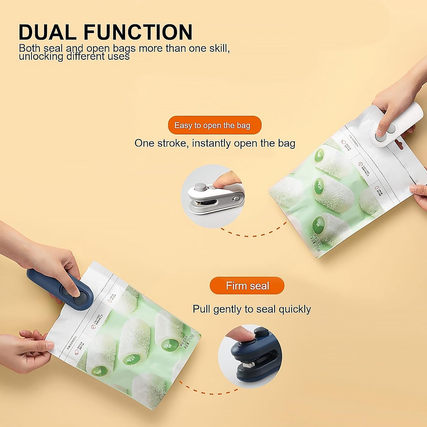 Mini Bag Sealer, 2 in 1 Seal & Cutter Heat Sealers Signaturekarts