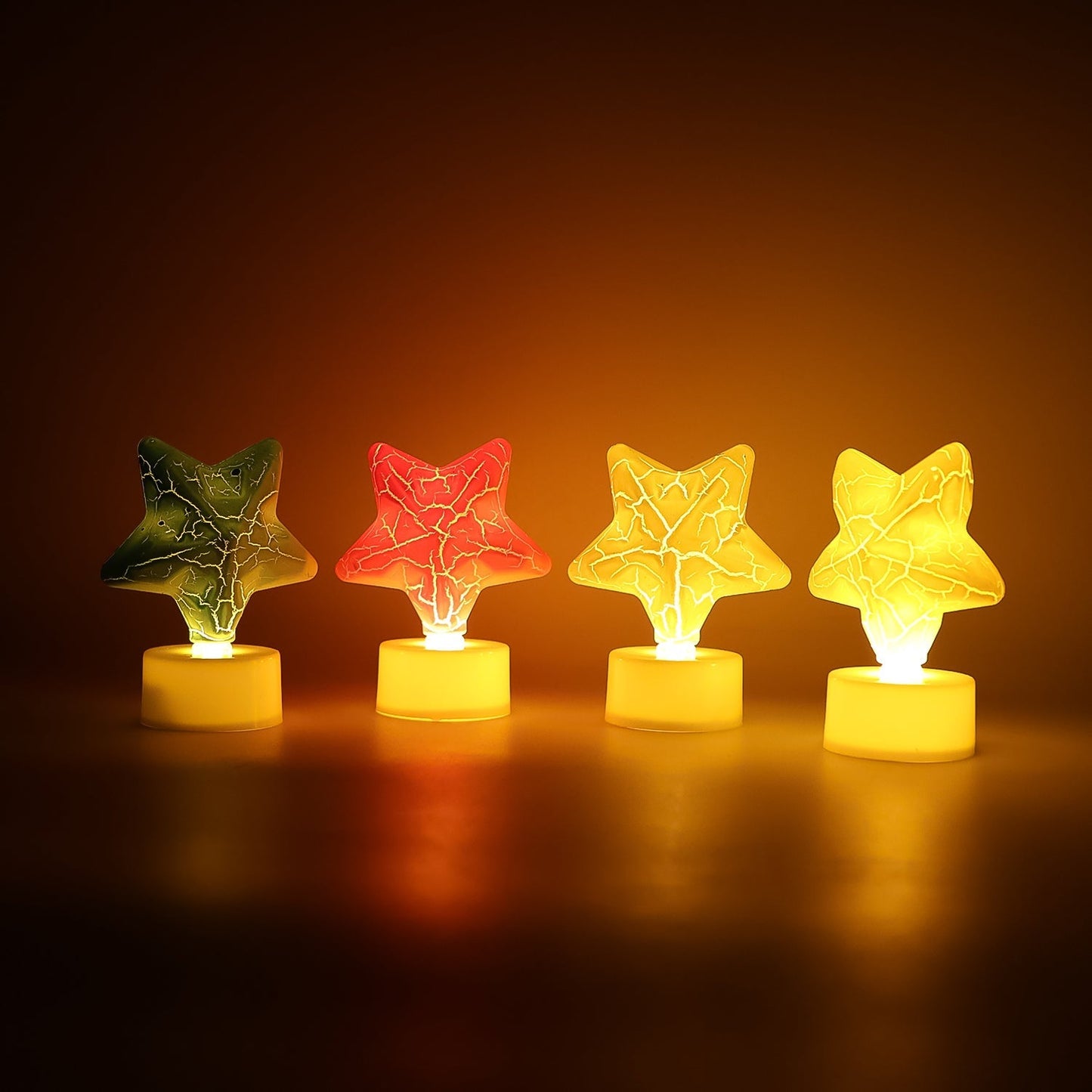 Star Shape Decorative LED Tealight Candles (4 Pc) signaturekarts